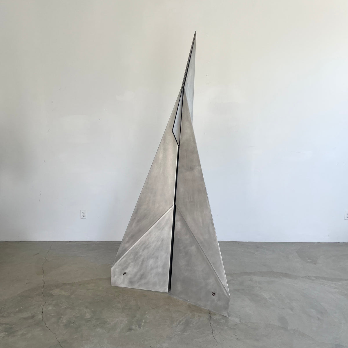 Monumental Sculptural Aluminum Paper Airplane