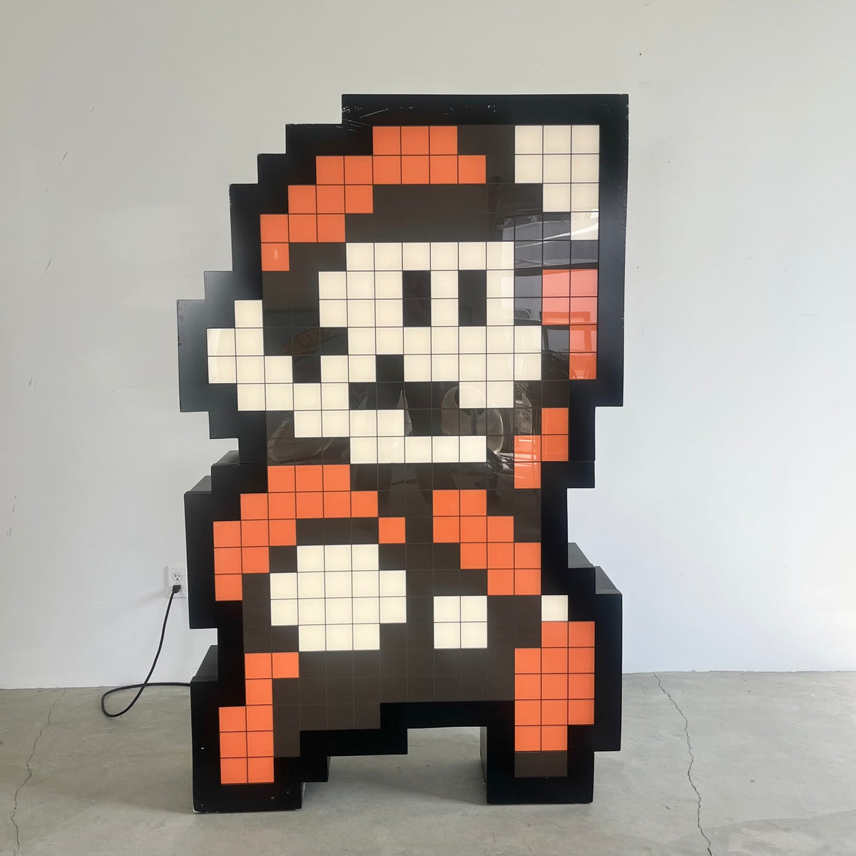 Monumental Illuminated Mario Sculpture