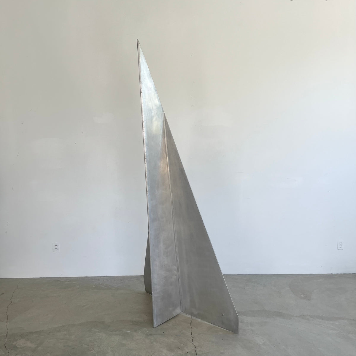 Monumental Sculptural Aluminum Paper Airplane