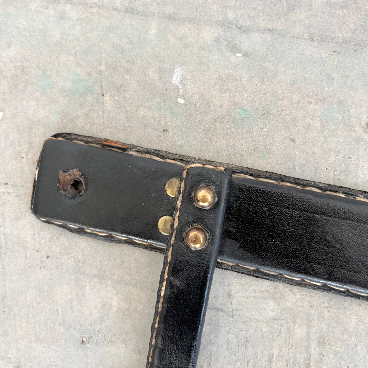 Leather and Bamboo Coat Rack