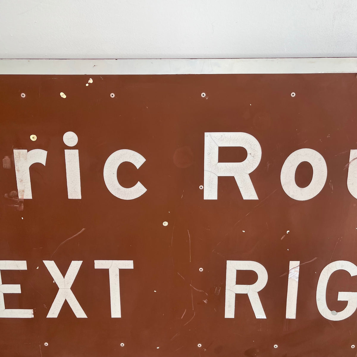 Historic Route 66 “Next Right” Highway Sign