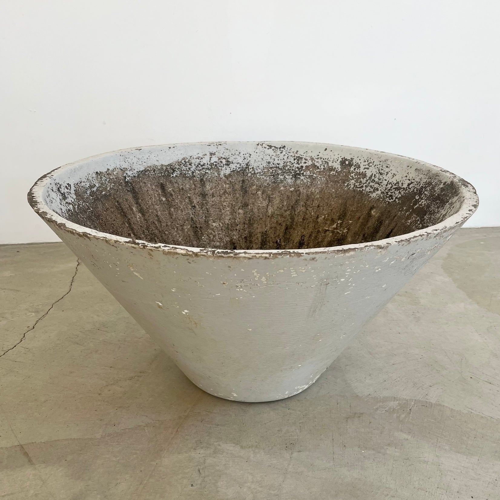 Willy Guhl Concrete Cone Flower Pot, 1960s Switzerland