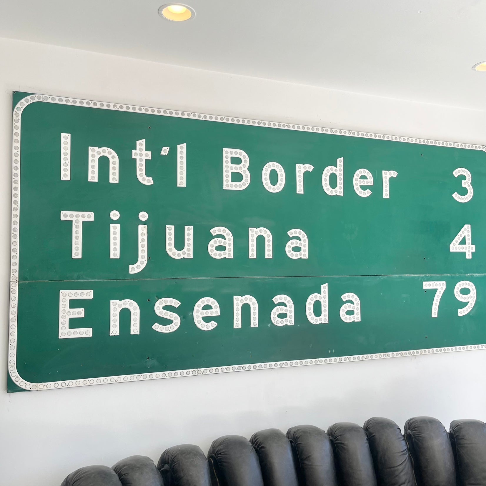 "Int'l Border" Sign