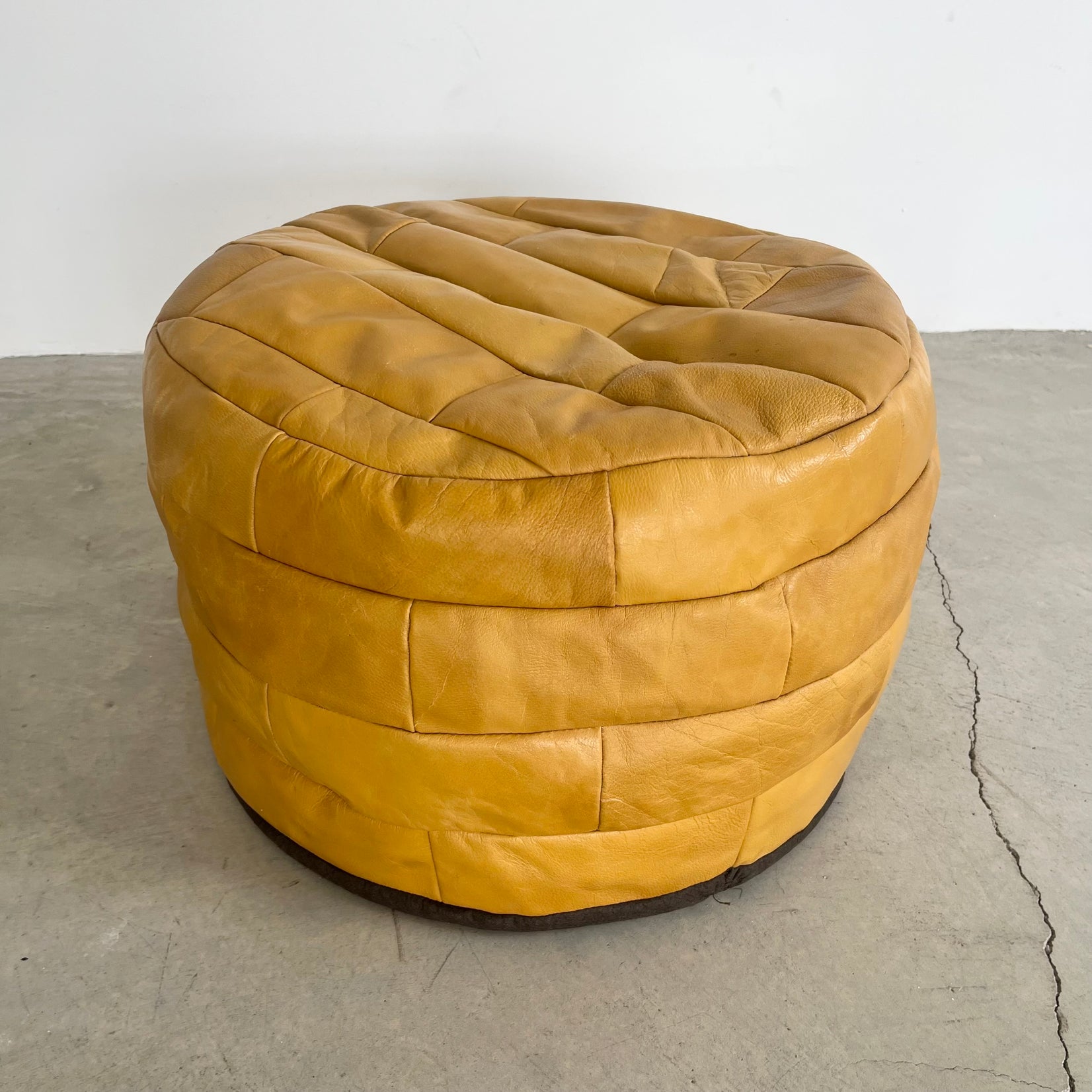 Yellow Patchwork Ottoman