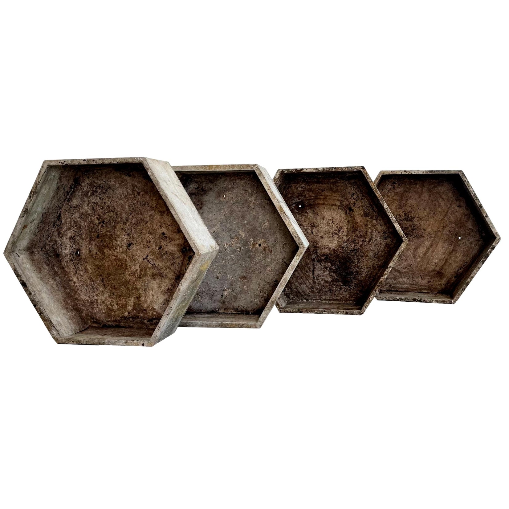 Massive Hexagonal Planters by Willy Guhl, 1960s Switzerland
