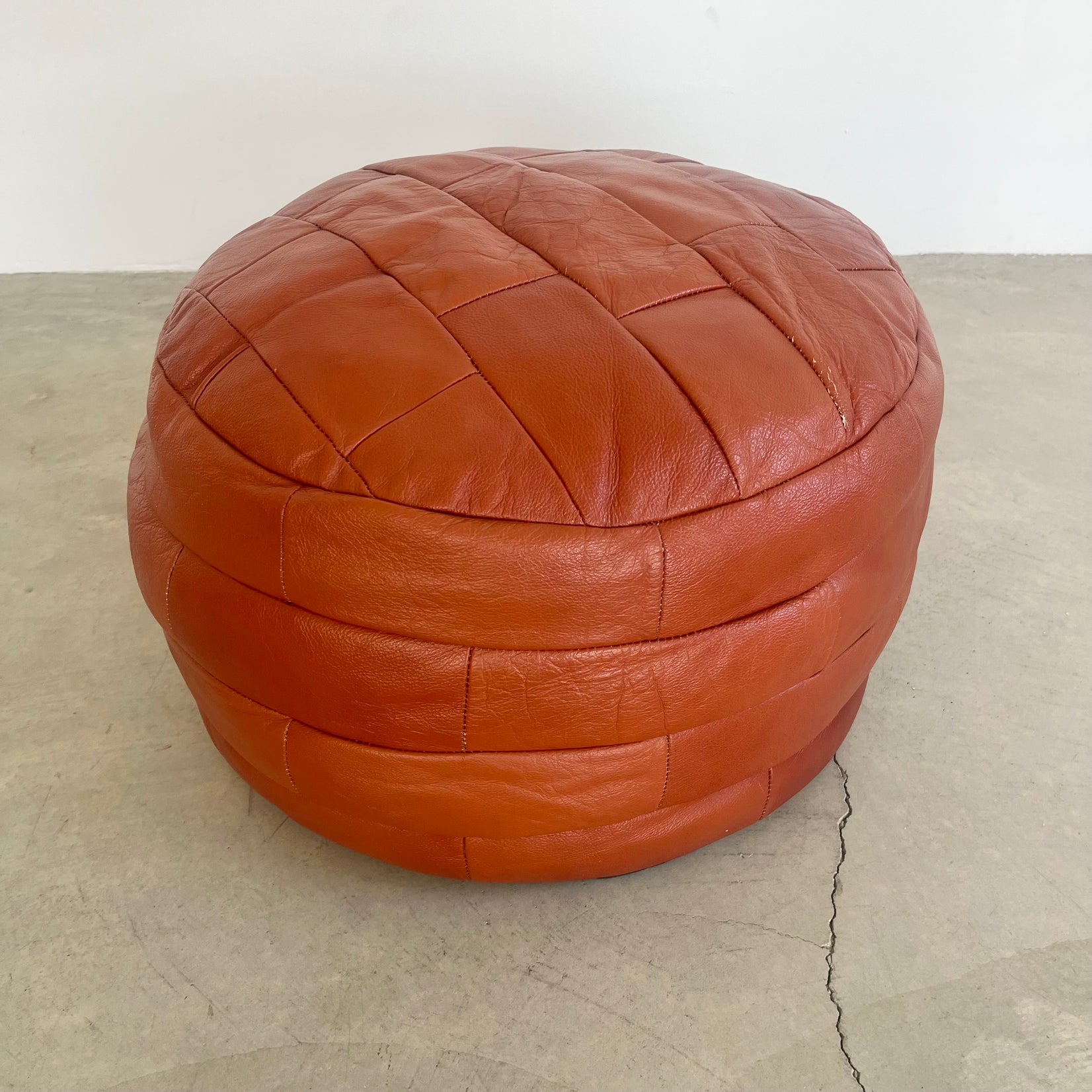 Red Patchwork Ottoman