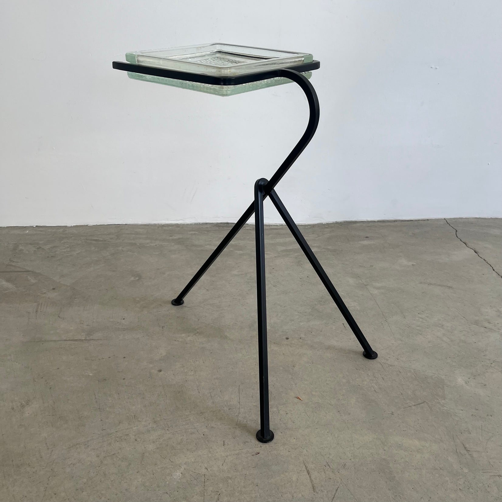 Iron and Glass Standing Catchall, 1960s France