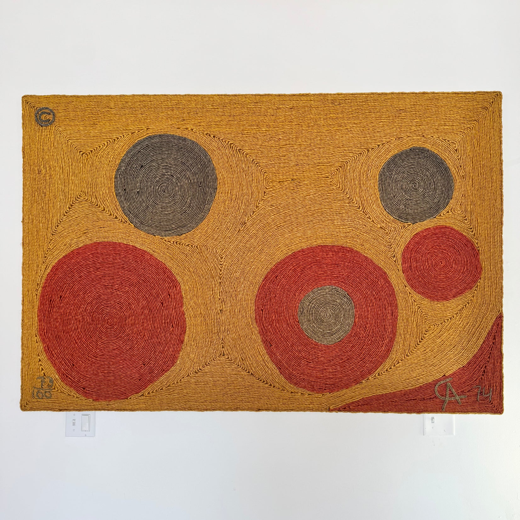 Hand Woven Jute 'Sun' Tapestry