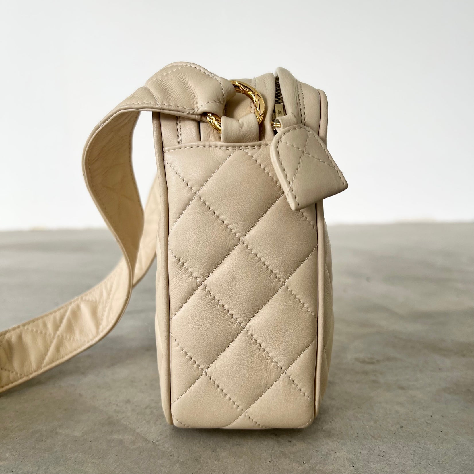 Chanel Quilted Diamond Camera Bag, 1990s France