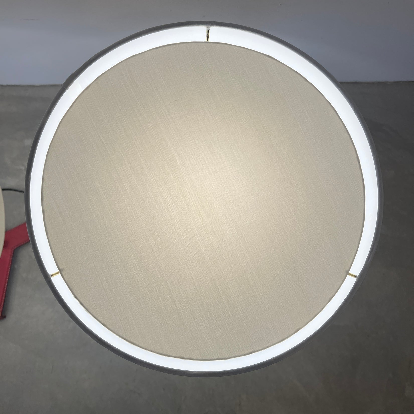 Pair of Red Leather Table Lamps