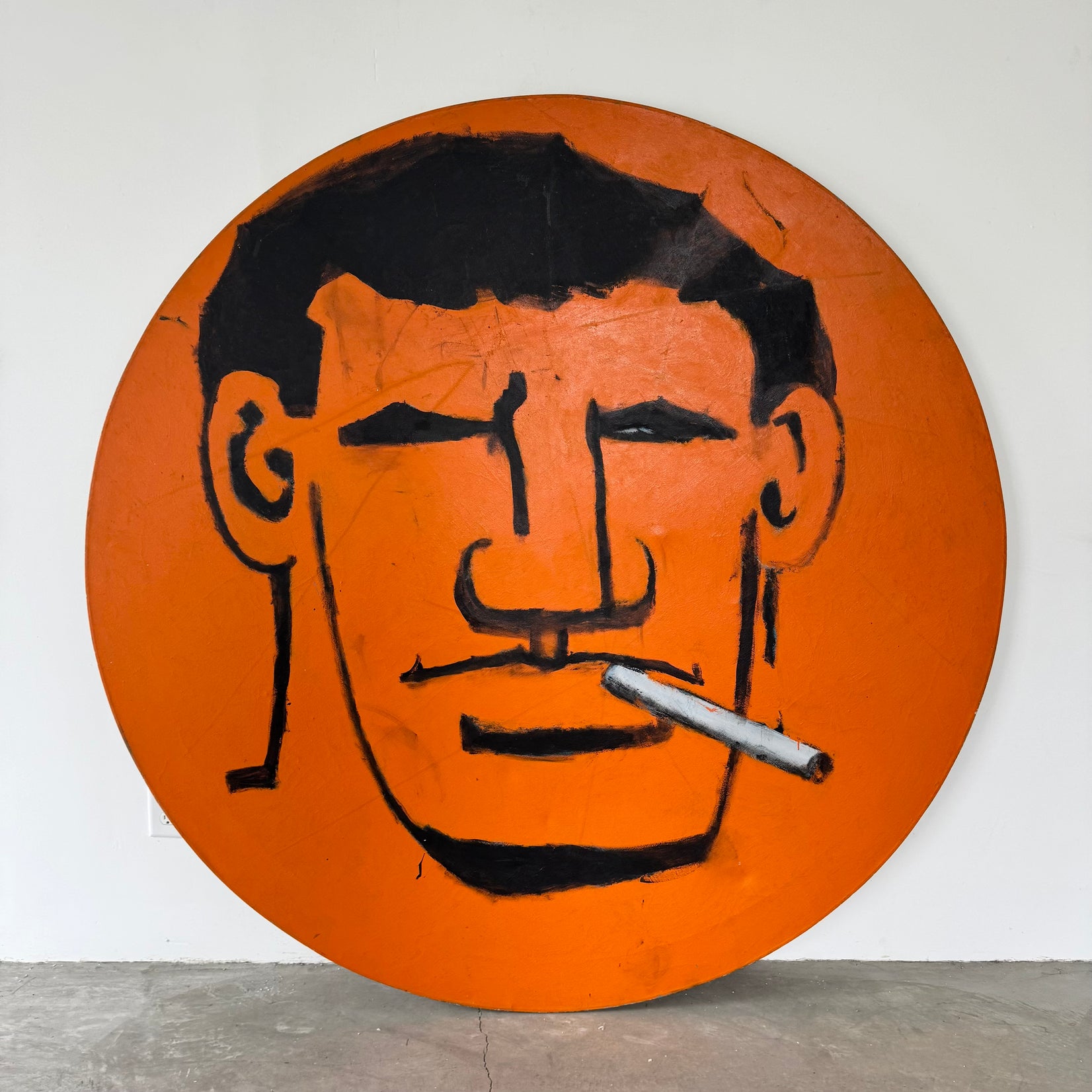 Monumental 'Brute' Painting on Canvas