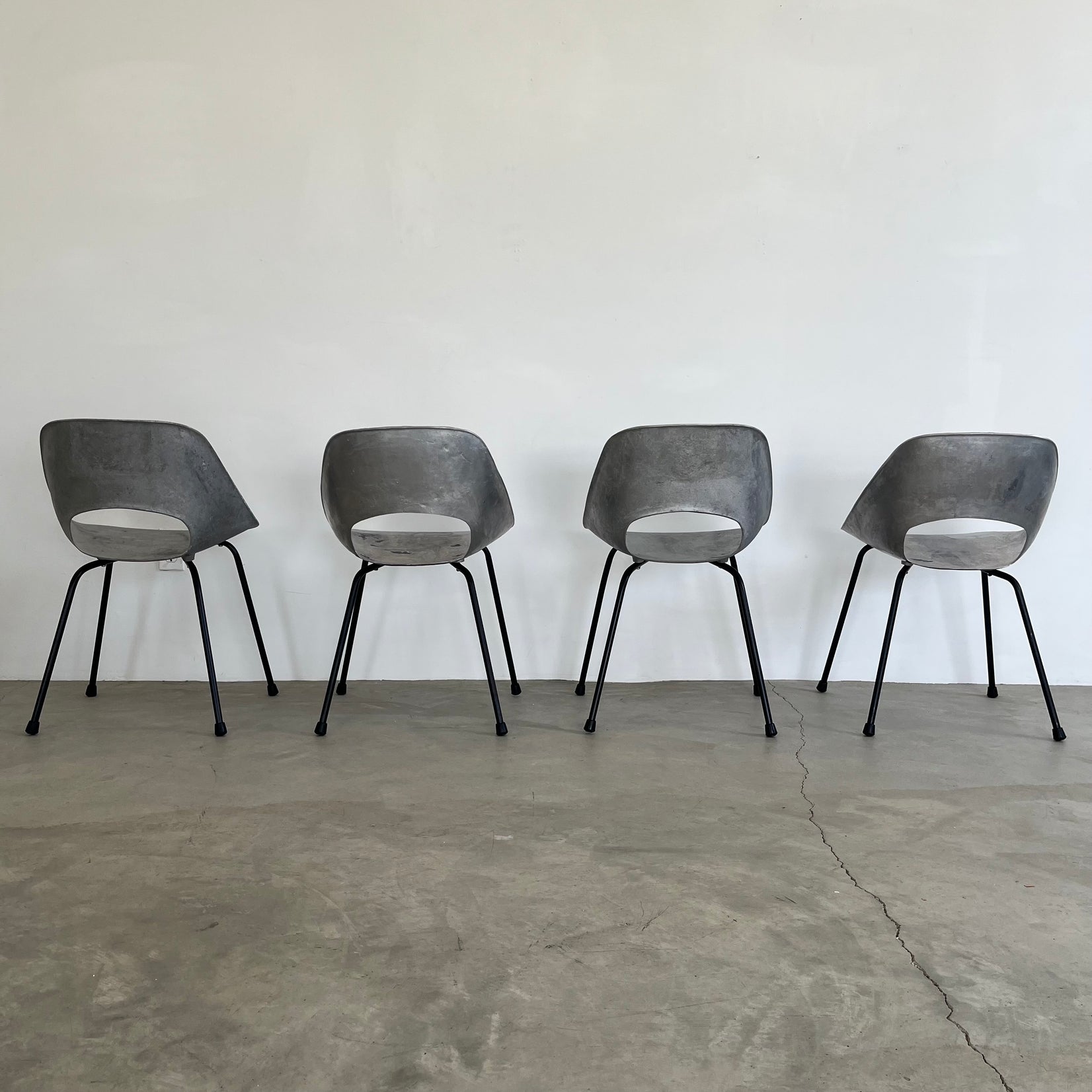 Set of 4 Cast Aluminum Chairs