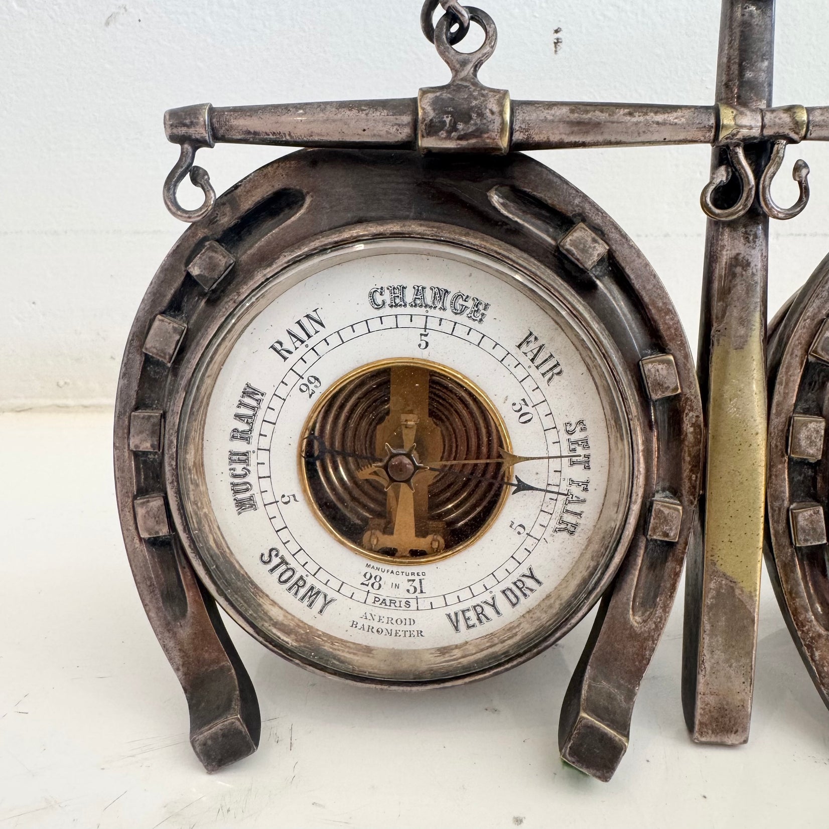 Hunting Clock and Barometer