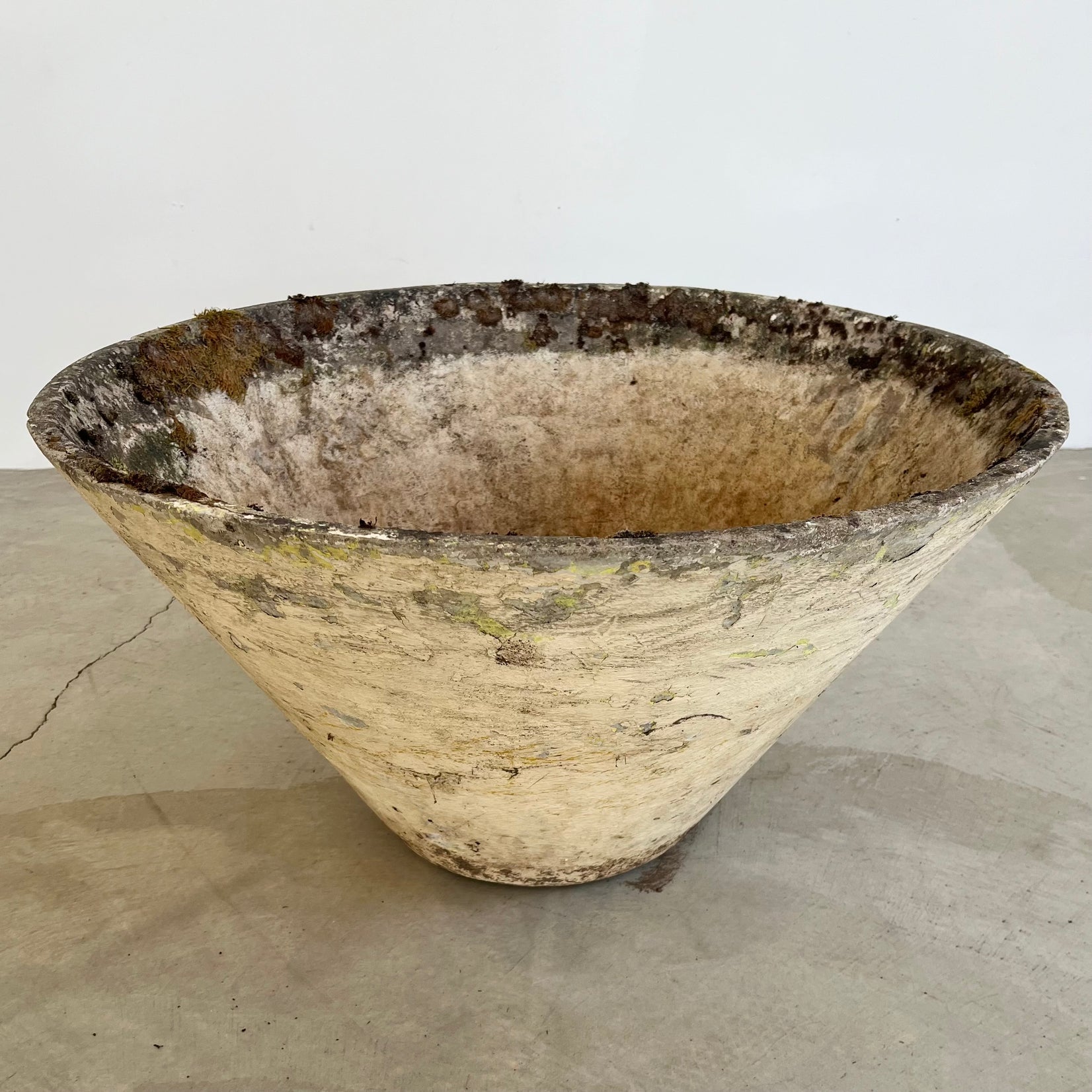 Willy Guhl Concrete Cone Flower Pot, 1960s Switzerland