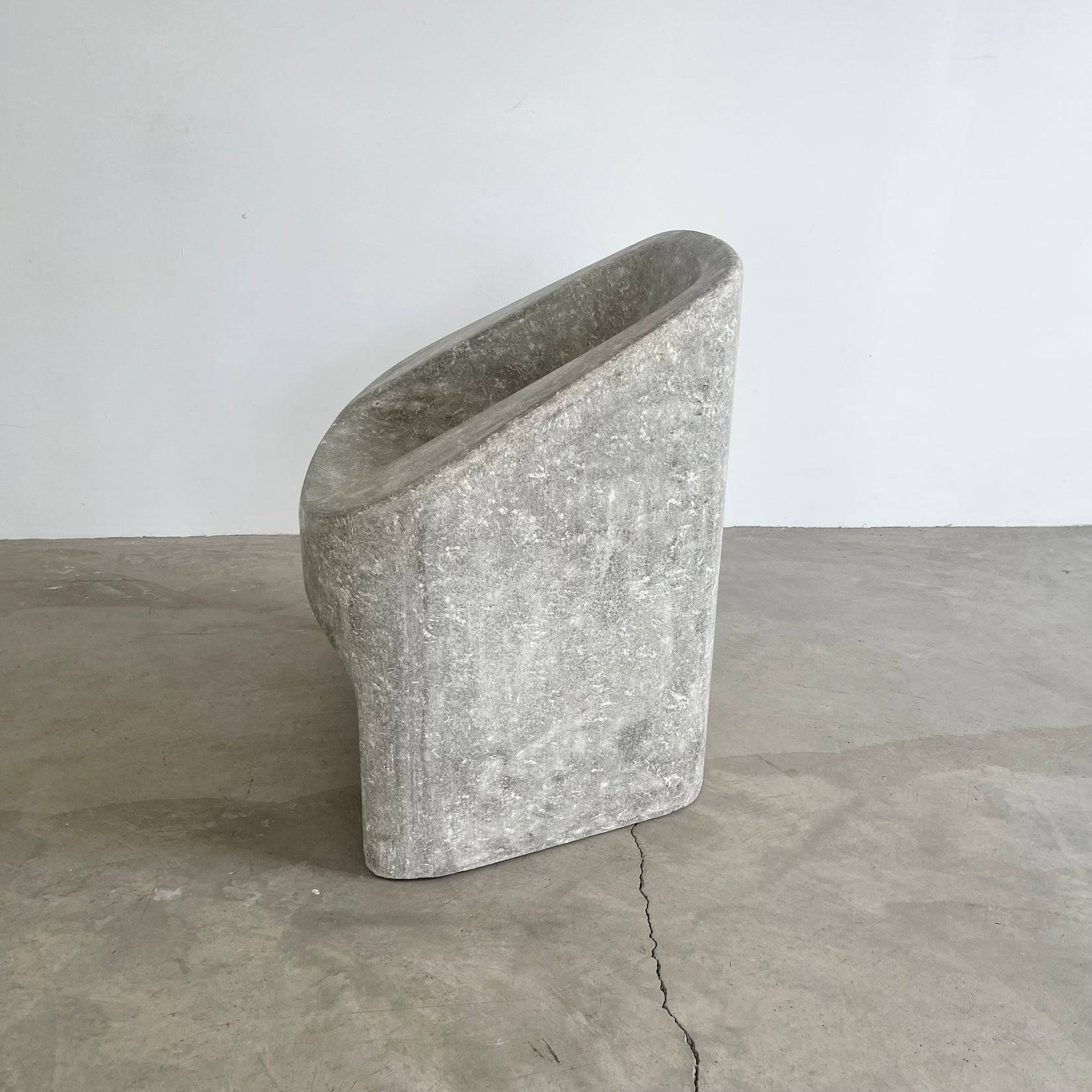 Pair Sculptural Concrete Chairs