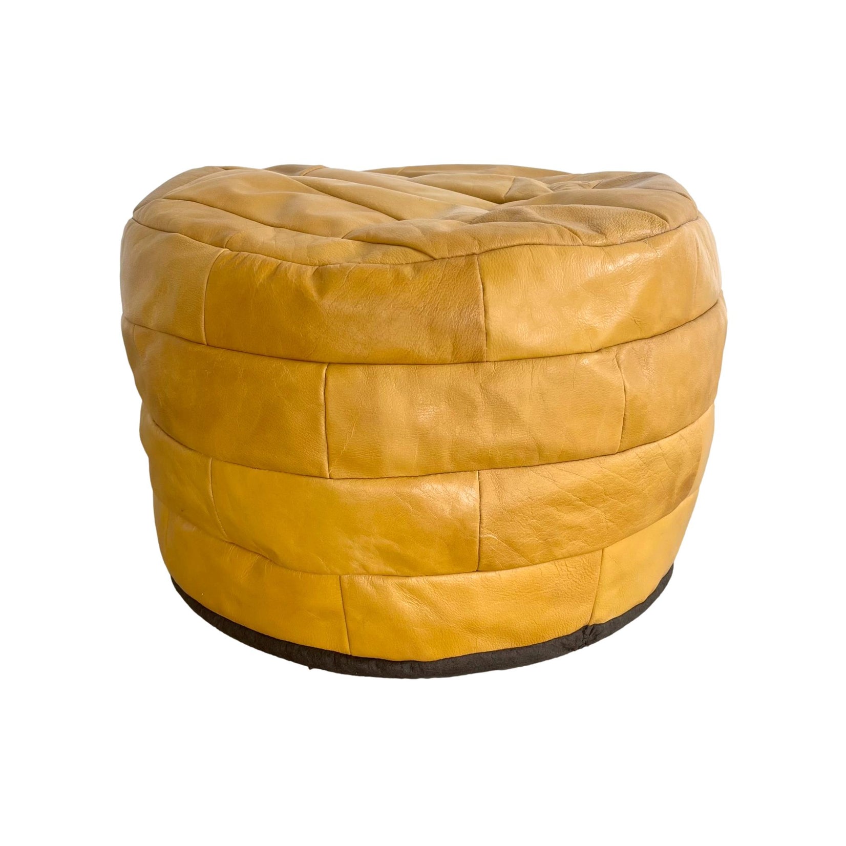 Yellow Patchwork Ottoman