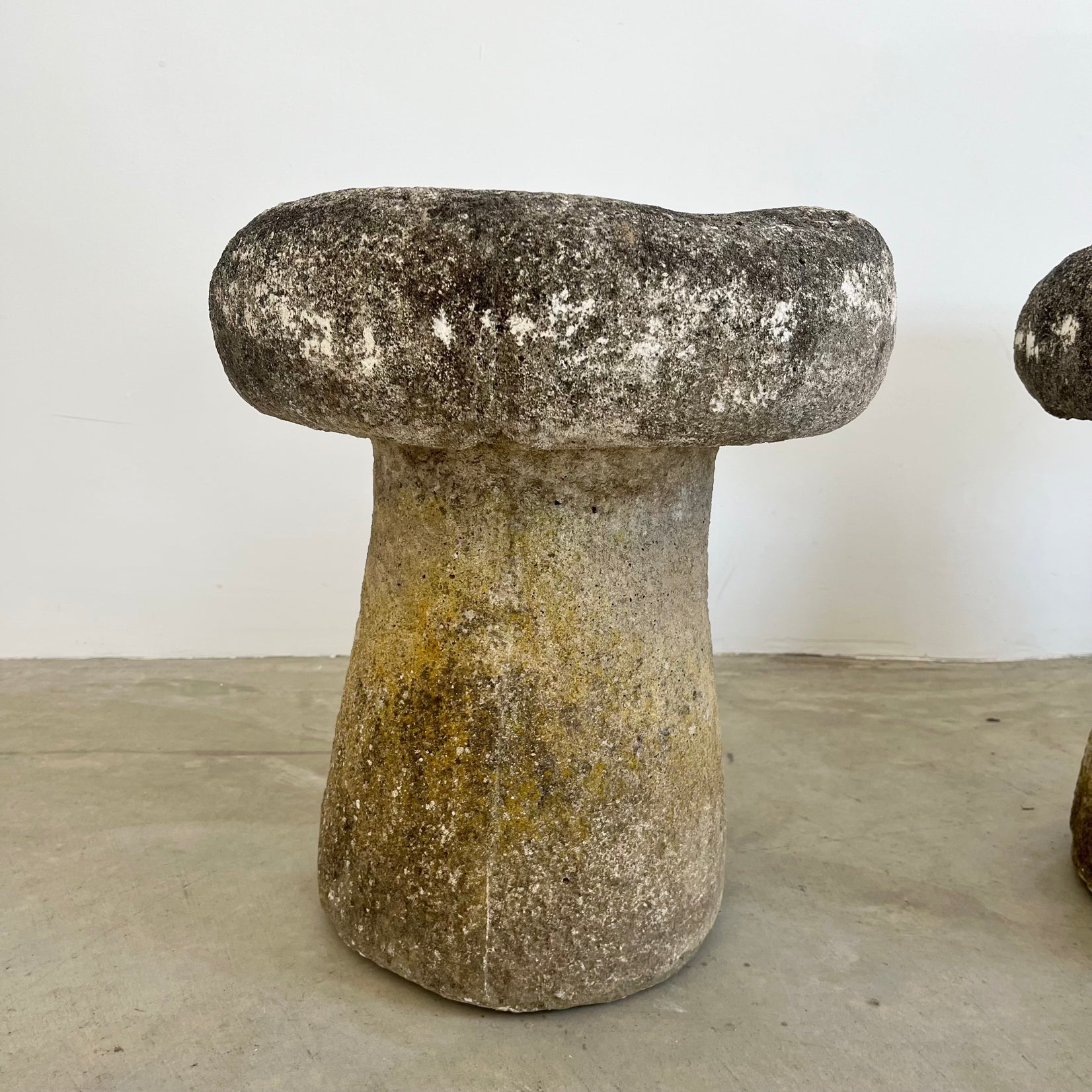 Concrete Mushroom Stools, 1970s, France