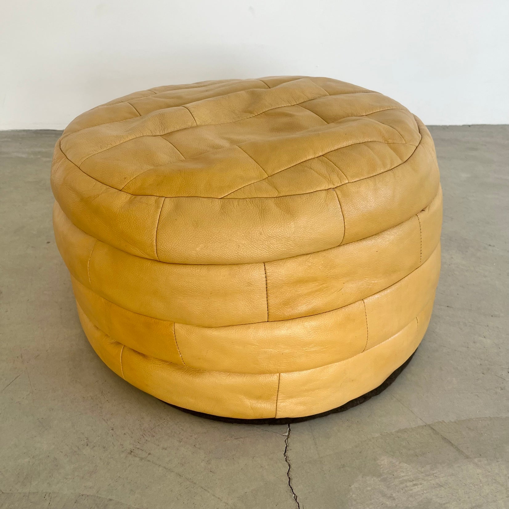 Yellow Patchwork Ottoman