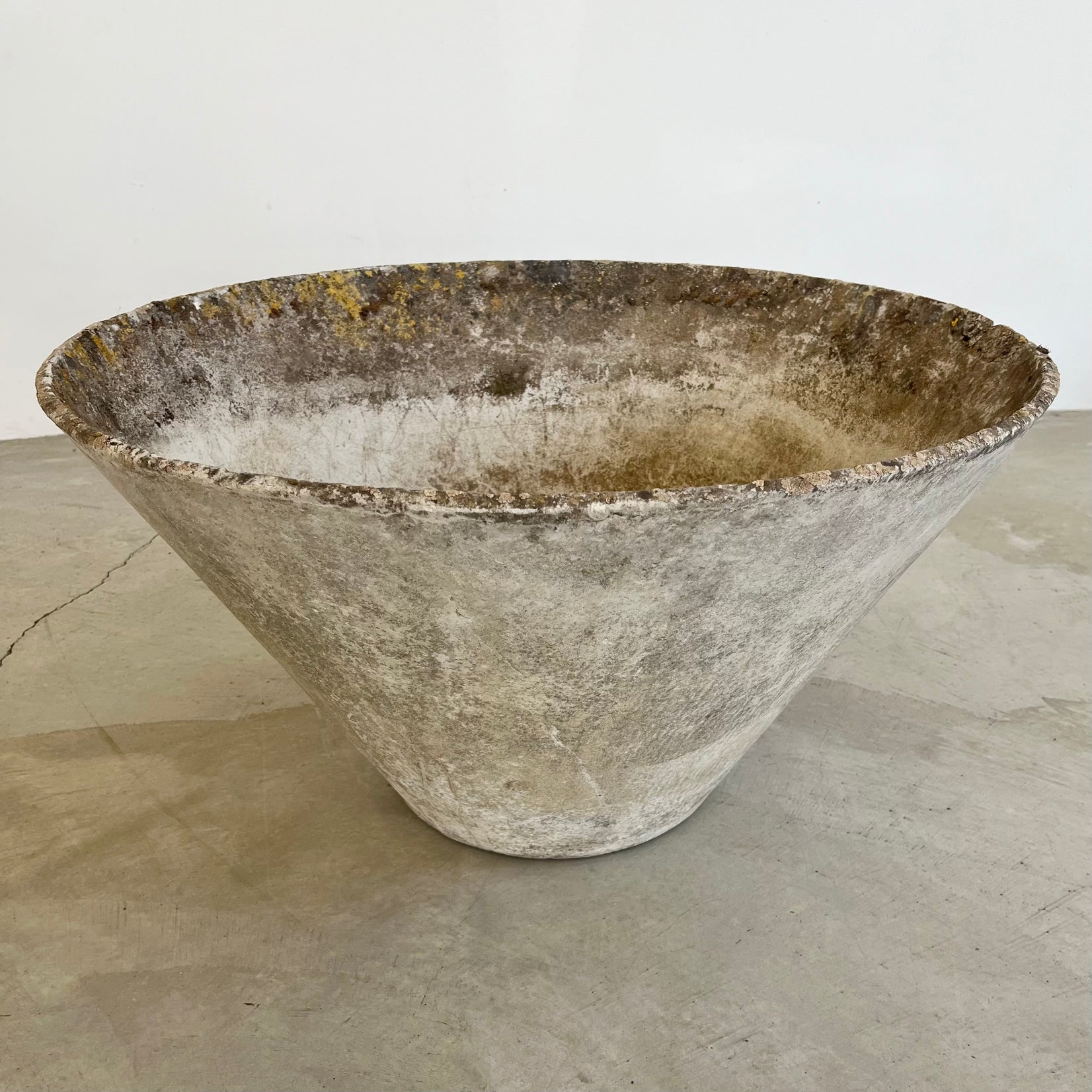 Willy Guhl Concrete Cone Flower Pot, 1960s Switzerland