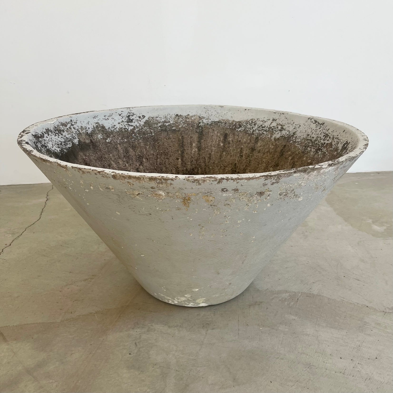 Willy Guhl Concrete Cone Flower Pot, 1960s Switzerland