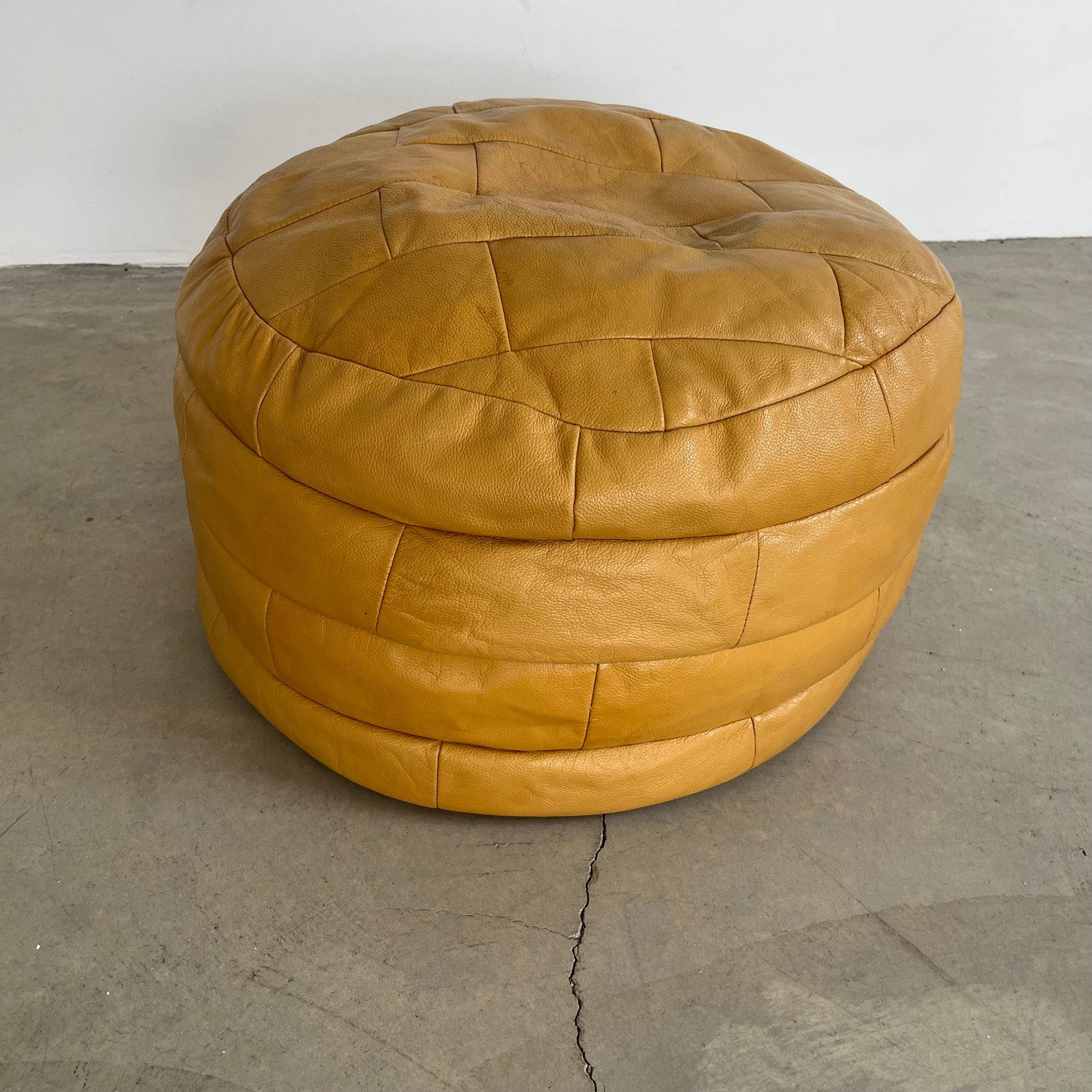 Yellow Patchwork Ottoman