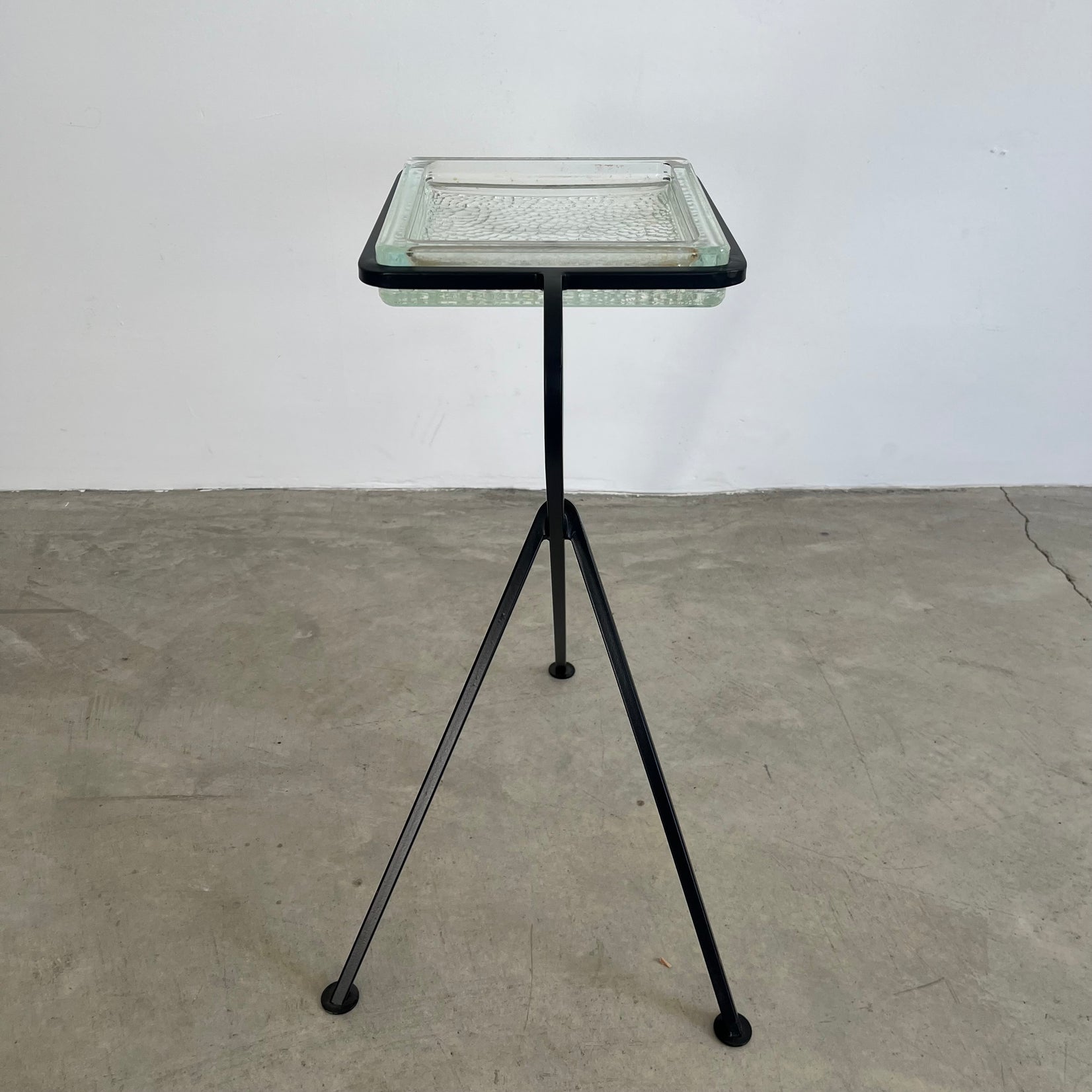 Iron and Glass Standing Catchall, 1960s France
