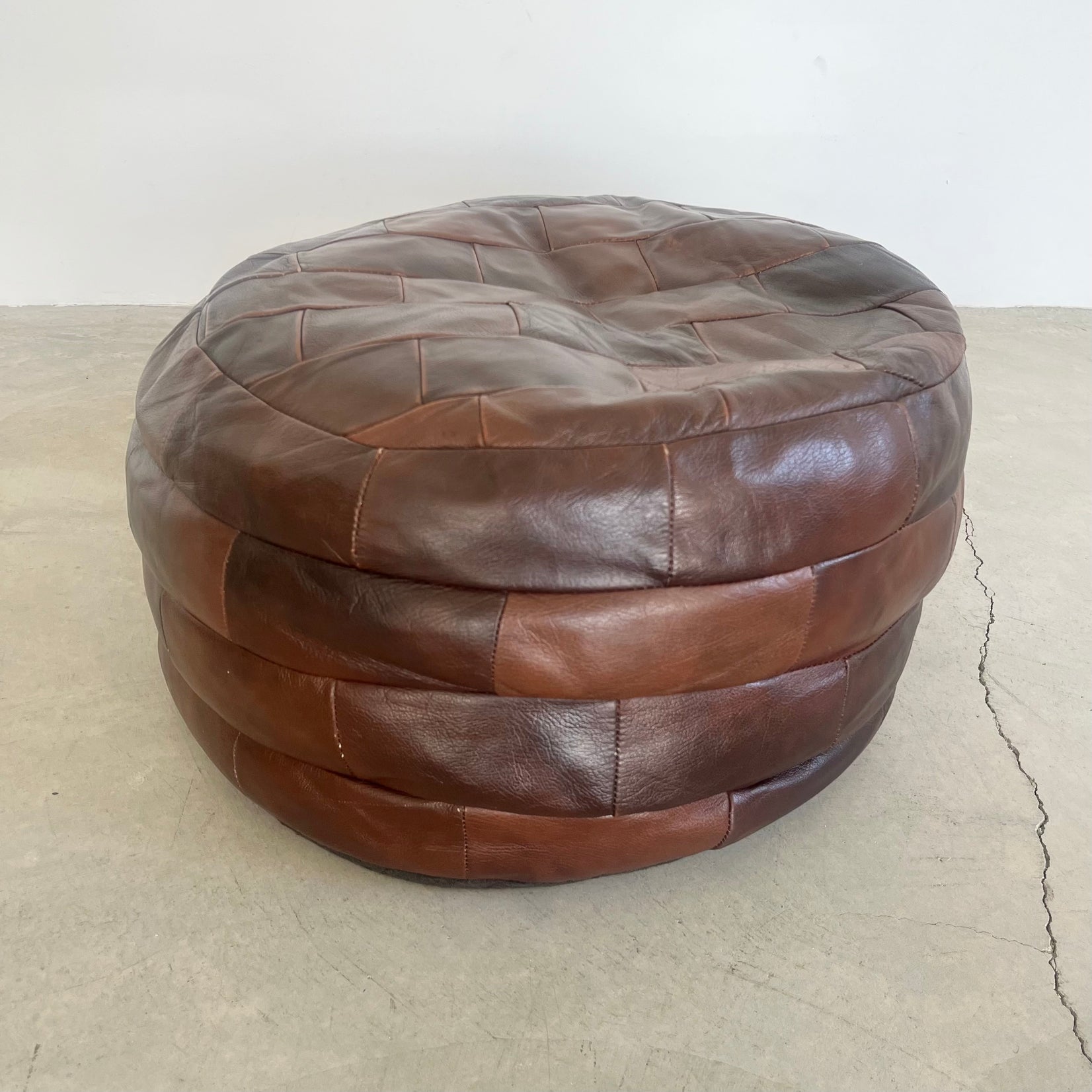 Brown Patchwork Ottoman