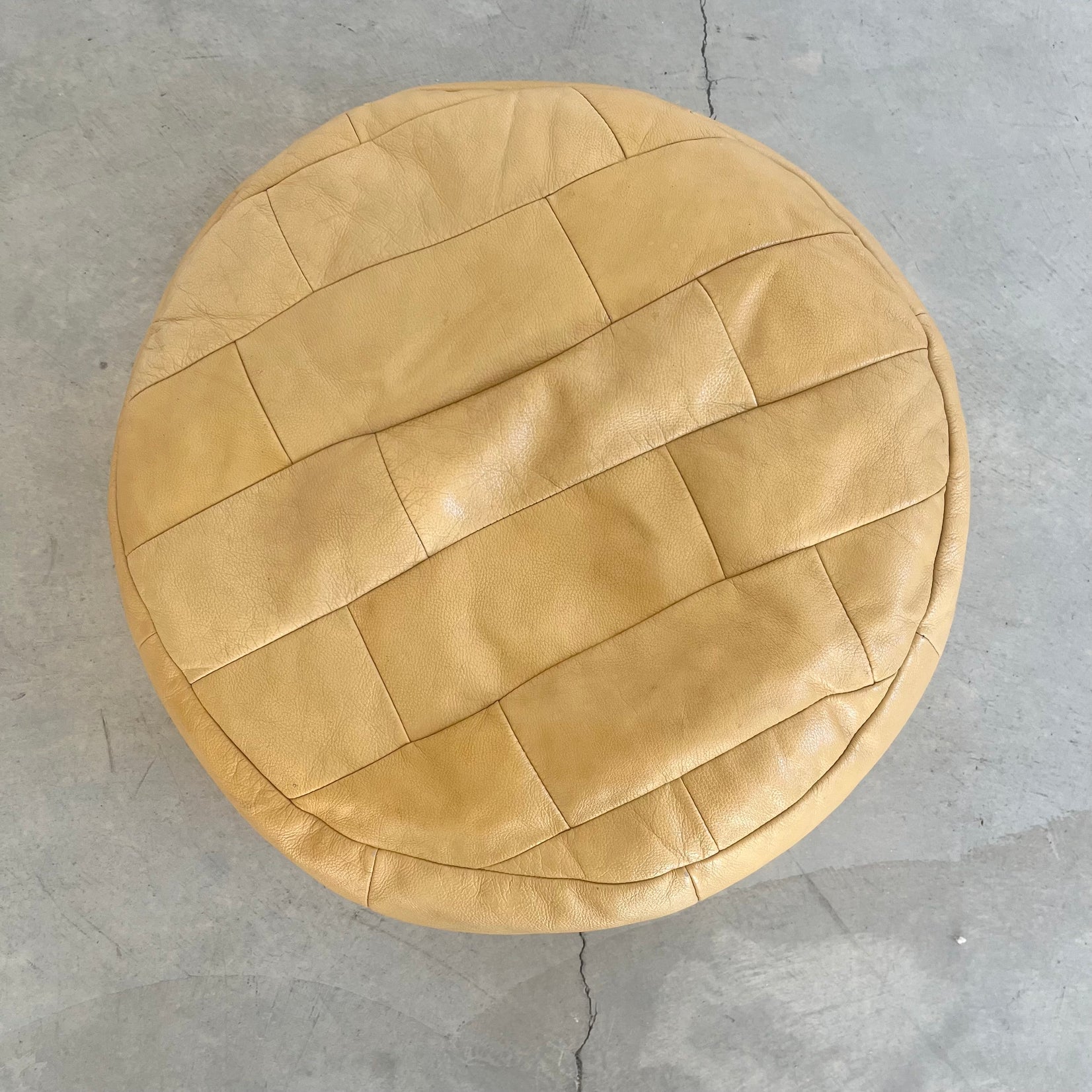 Yellow Patchwork Ottoman