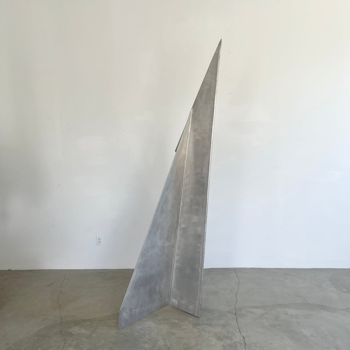 Monumental Sculptural Aluminum Paper Airplane