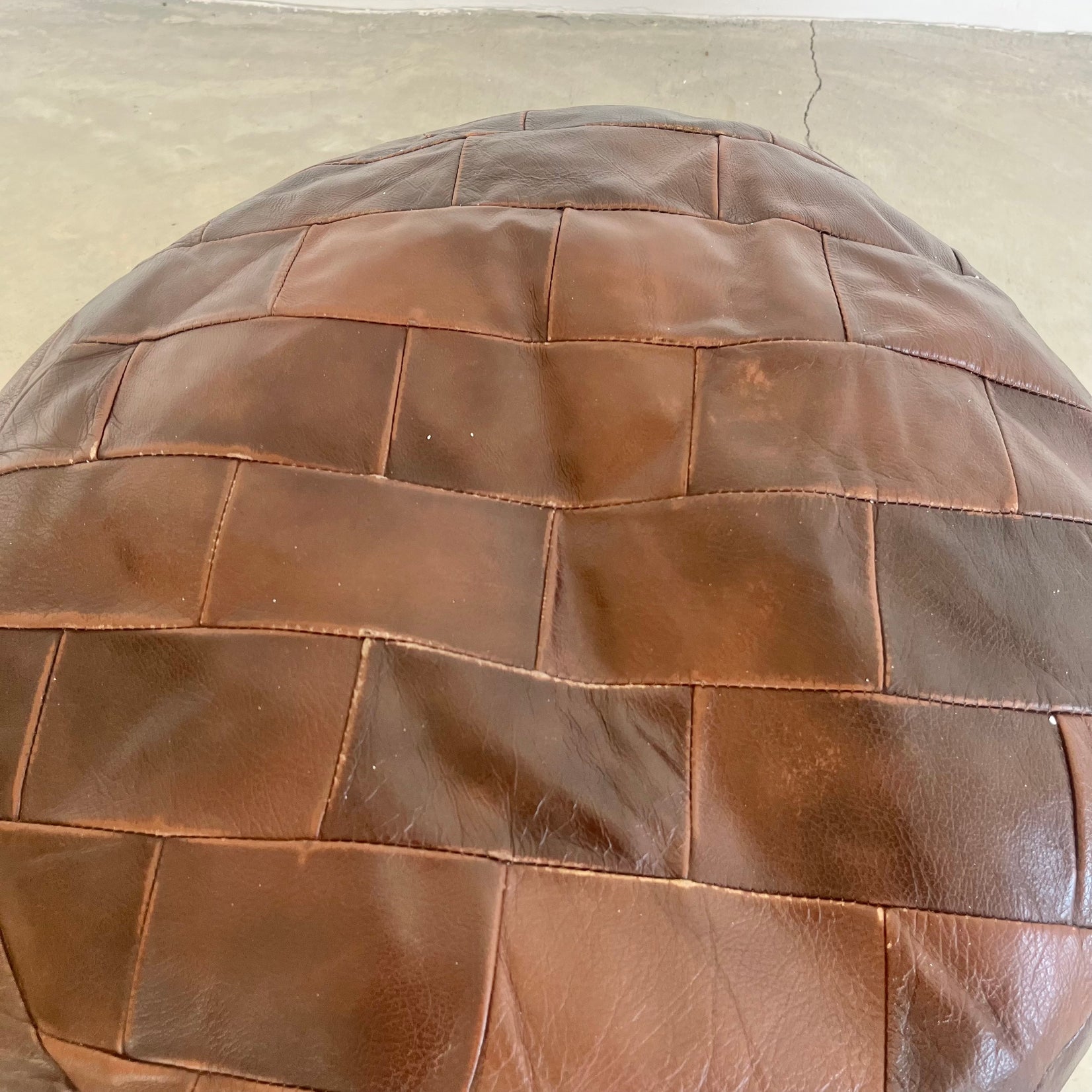 Brown Patchwork Ottoman
