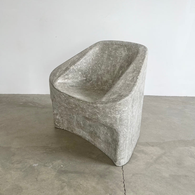 Pair Sculptural Concrete Chairs