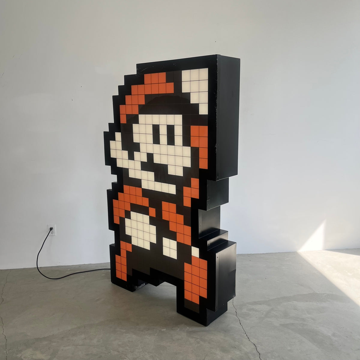 Monumental Illuminated Mario Sculpture
