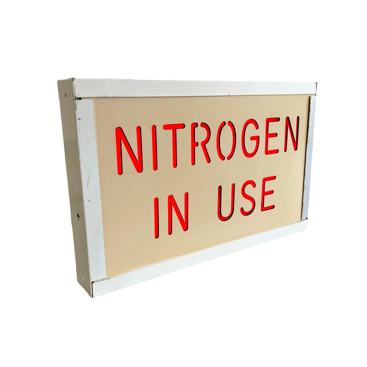'Nitrogen In Use' Illuminated Sign