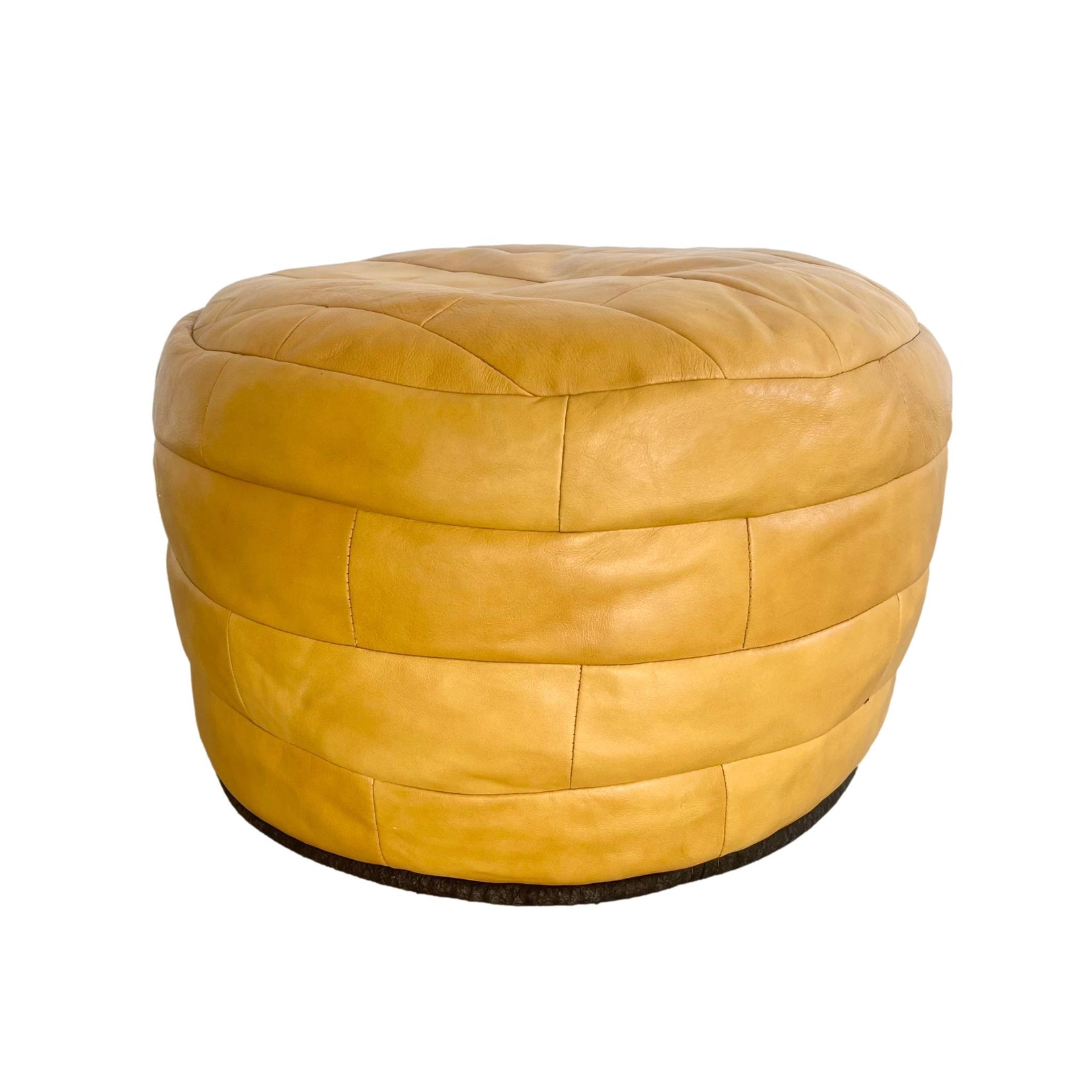 Yellow Patchwork Ottoman