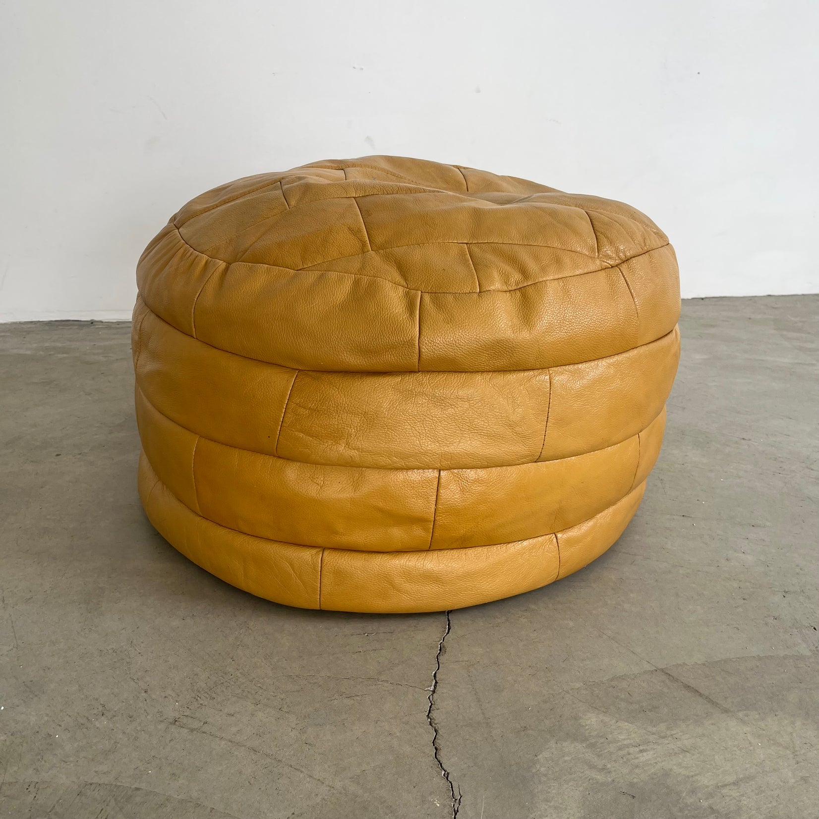 Yellow Patchwork Ottoman