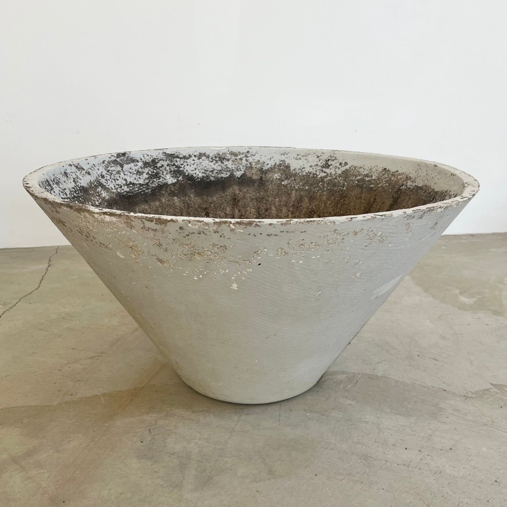 Willy Guhl Concrete Cone Flower Pot, 1960s Switzerland