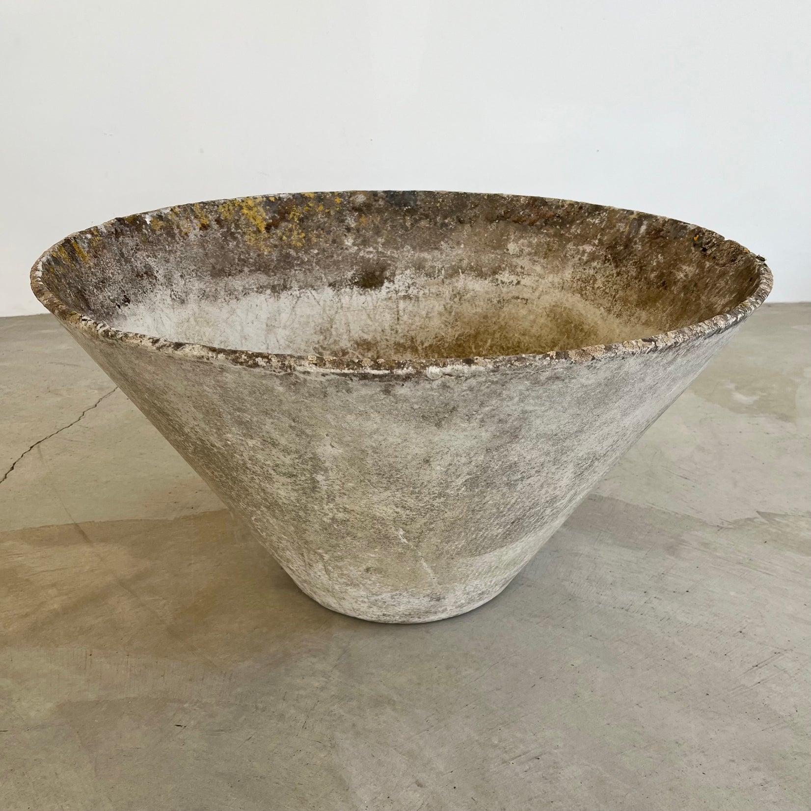 Willy Guhl Concrete Cone Flower Pot, 1960s Switzerland