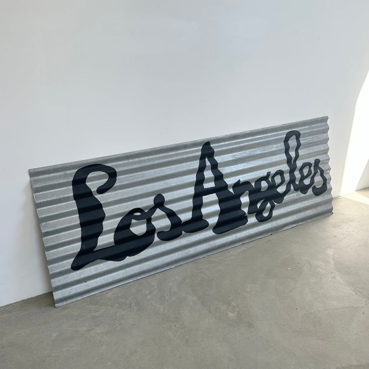 Metal Hand Painted Los Angeles Sign