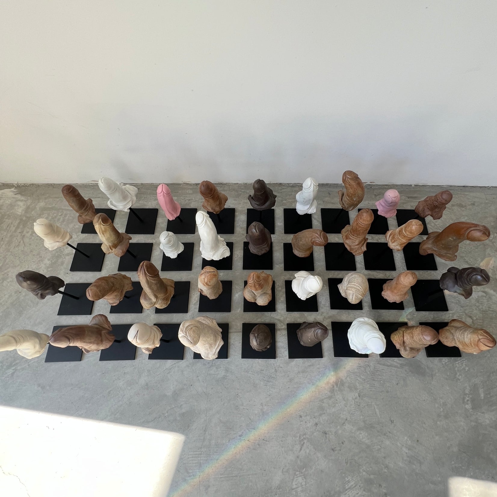 Set of 36 Hand Carved Phallus Sculptures