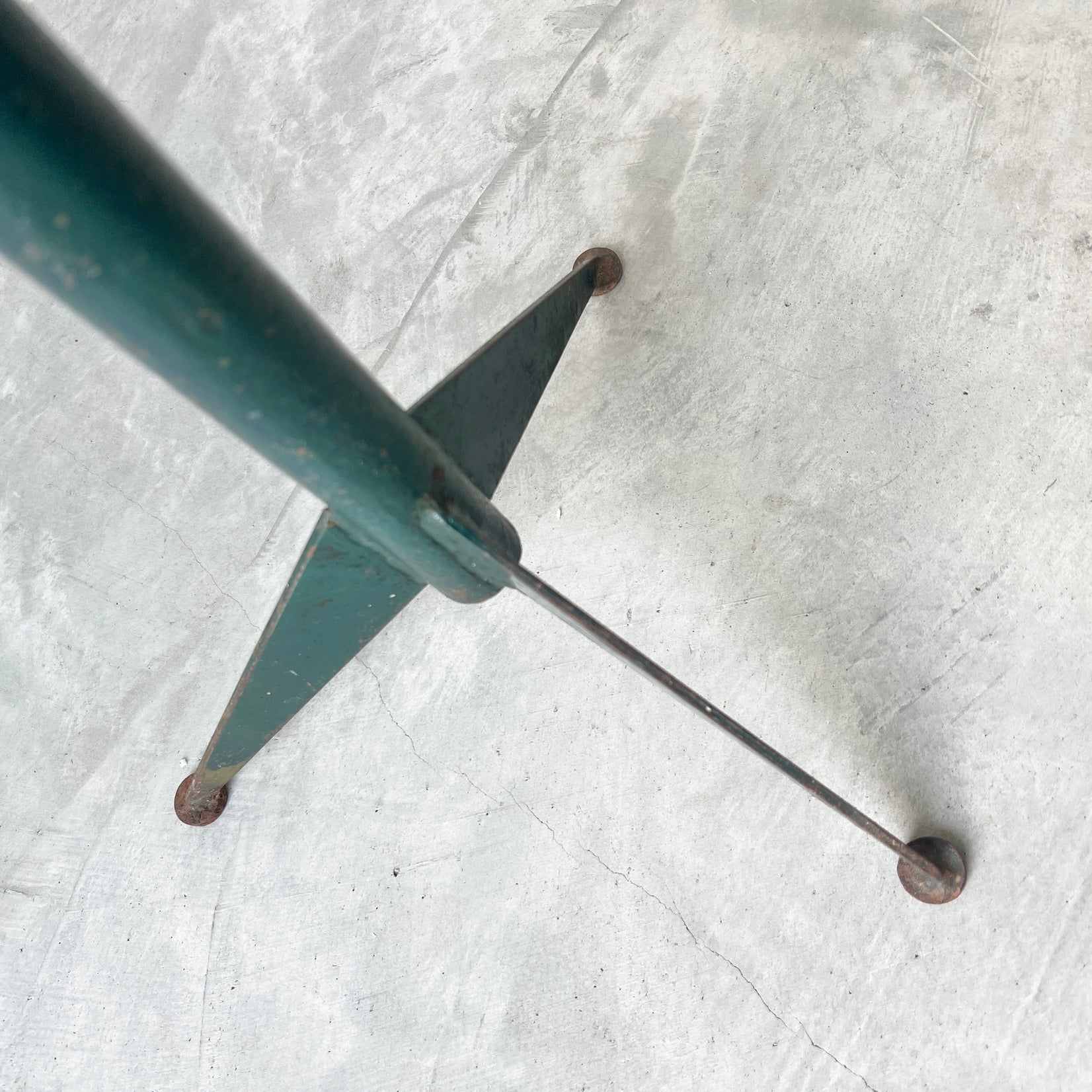 Prouve Style Wood and Metal Side Table