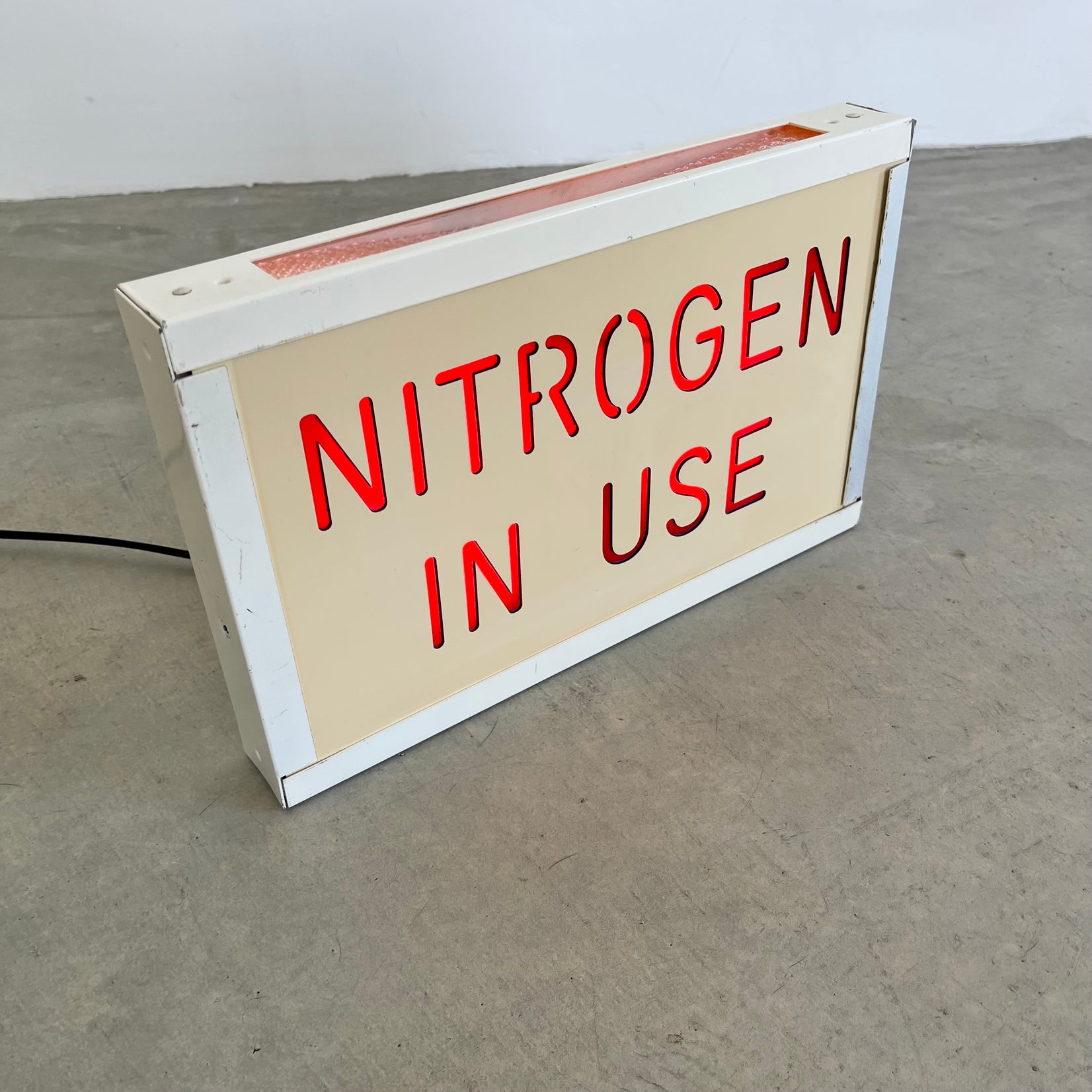 'Nitrogen In Use' Illuminated Sign