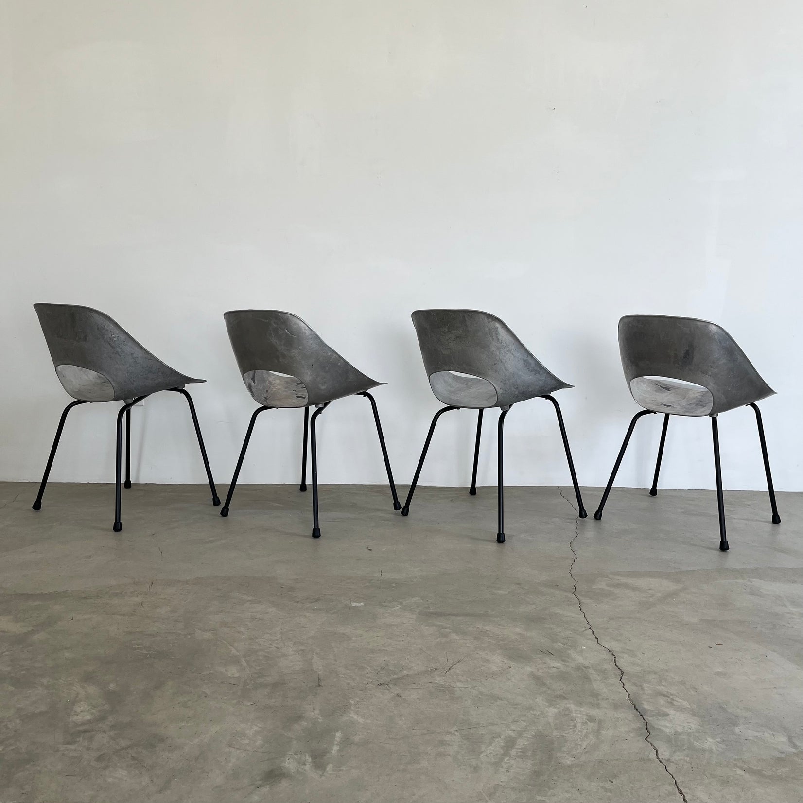 Set of 4 Cast Aluminum Chairs