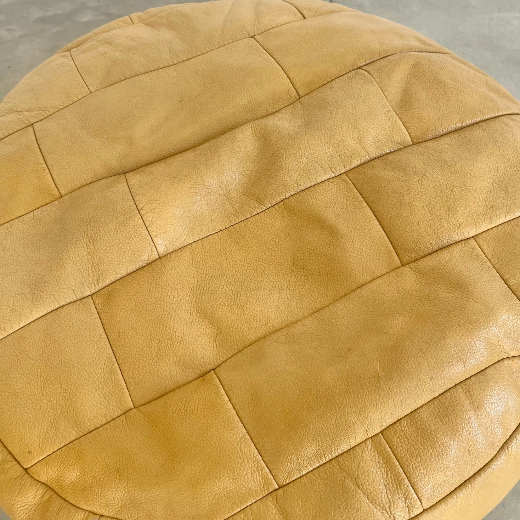 Yellow Patchwork Ottoman