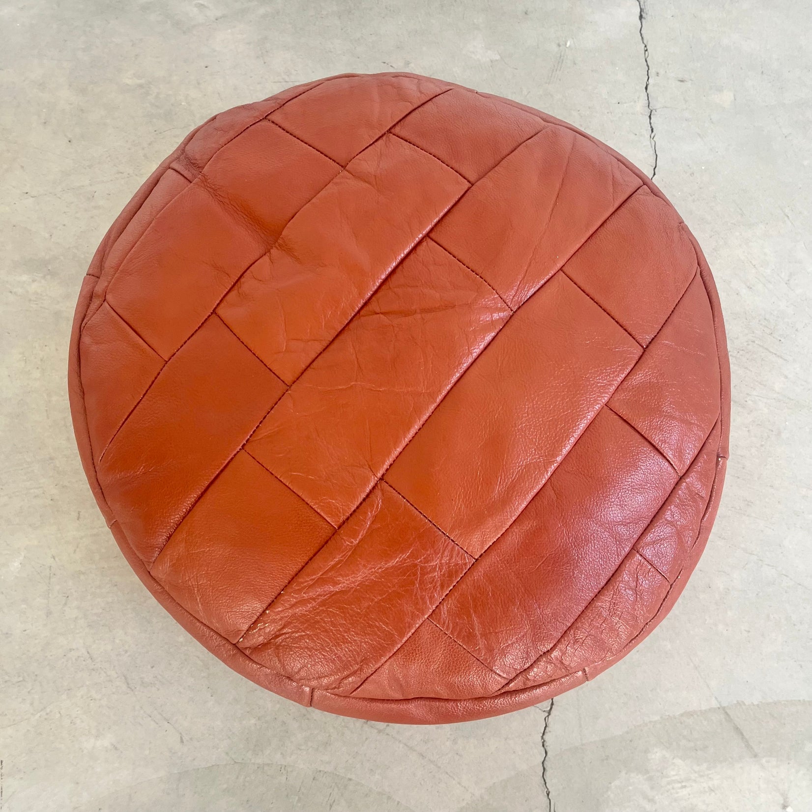 Red Patchwork Ottoman