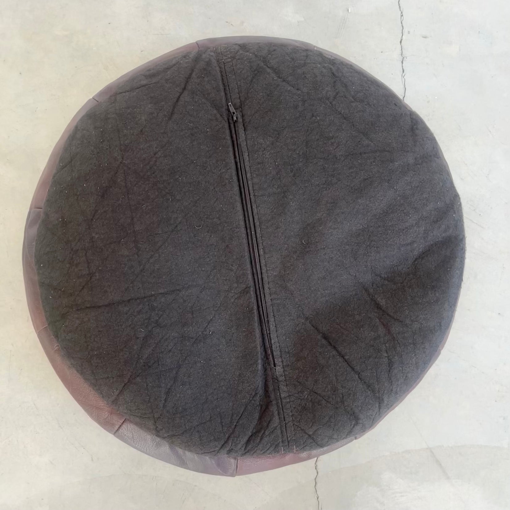 Brown Patchwork Ottoman