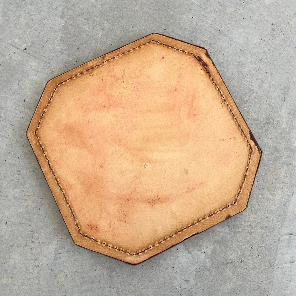 Leather and Glass Ashtray