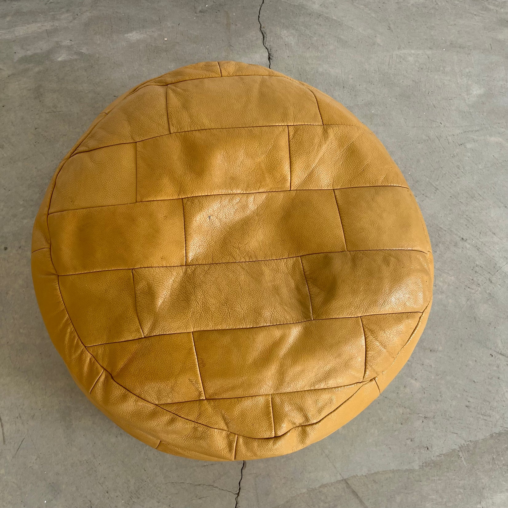 Yellow Patchwork Ottoman