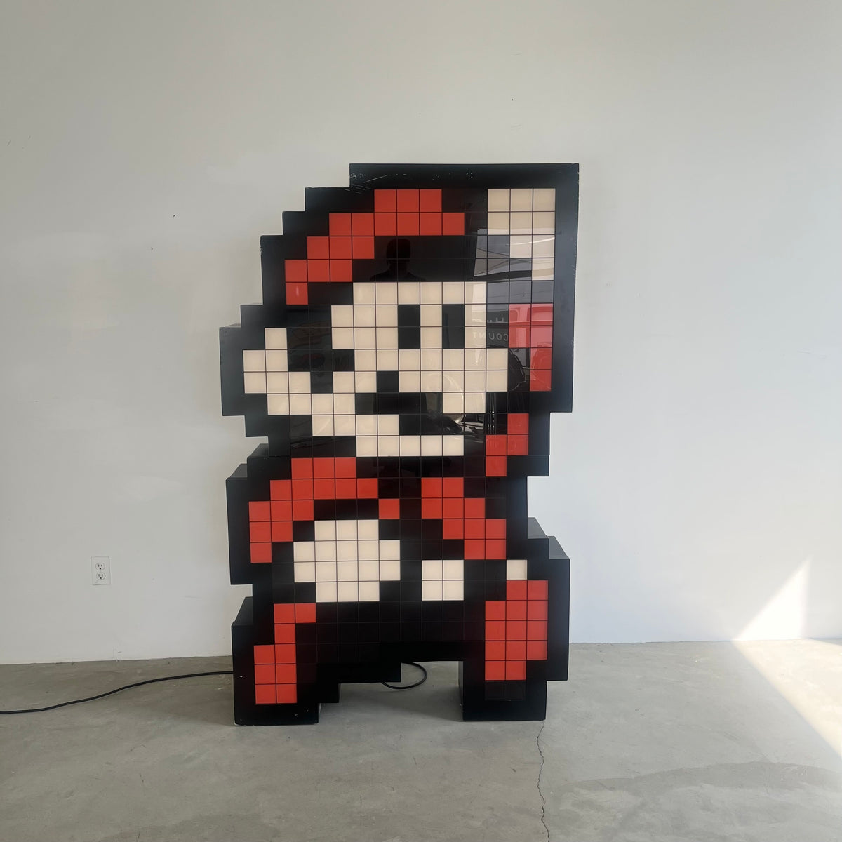 Monumental Illuminated Mario Sculpture