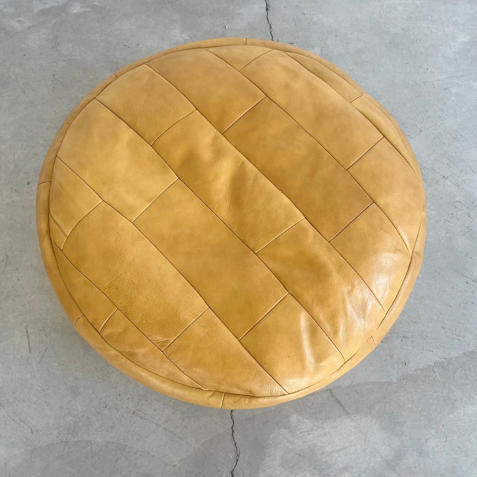 Yellow Patchwork Ottoman