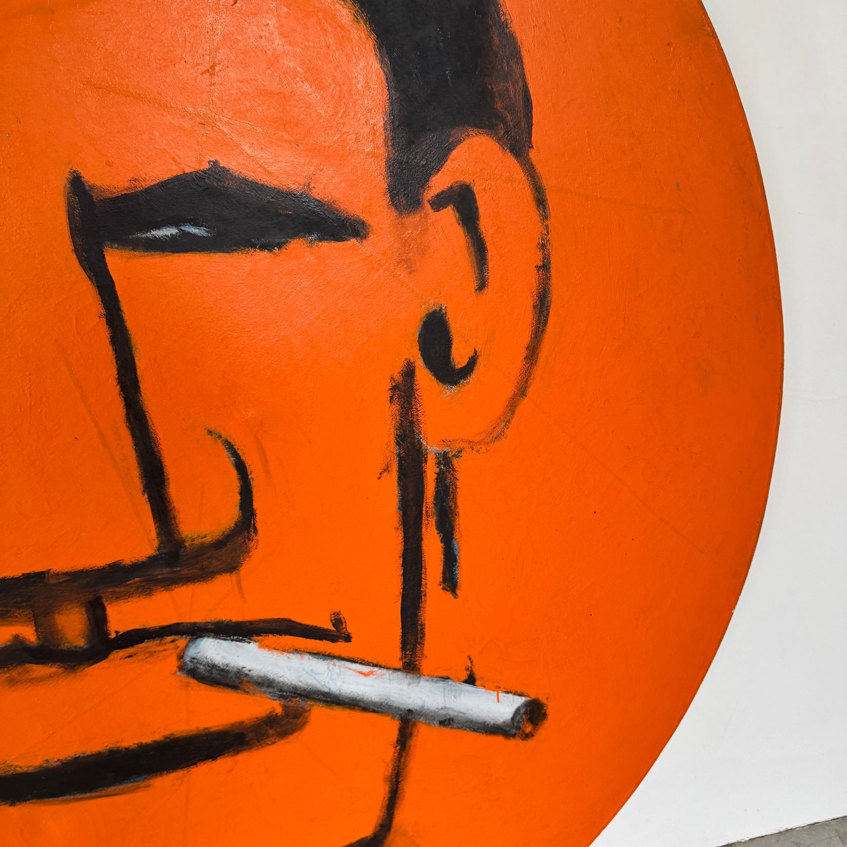 Monumental 'Brute' Painting on Canvas